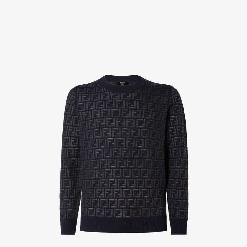Blue FF wool and nylon jumper