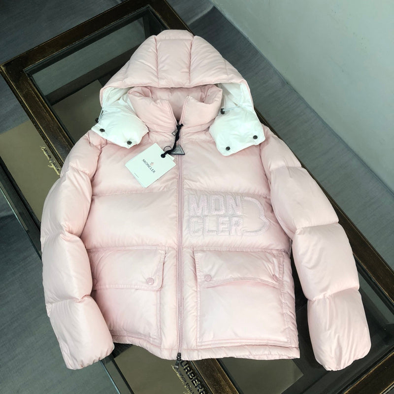 MONCLER Abbaye Light Pink Quilted Down Jacket