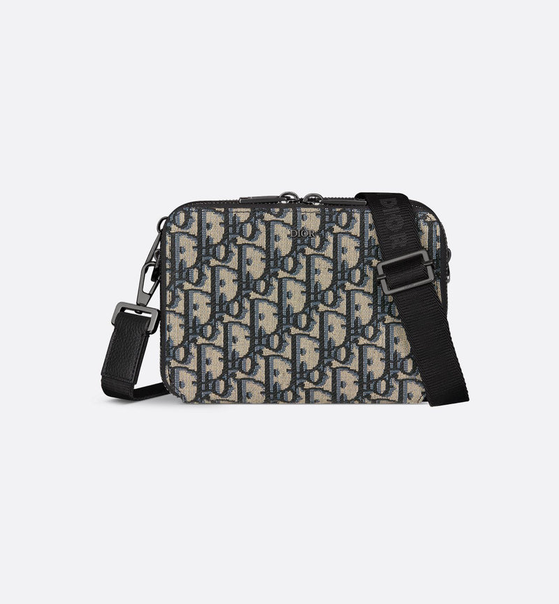 Dior Oblique black jacquard canvas zipped shoulder bag