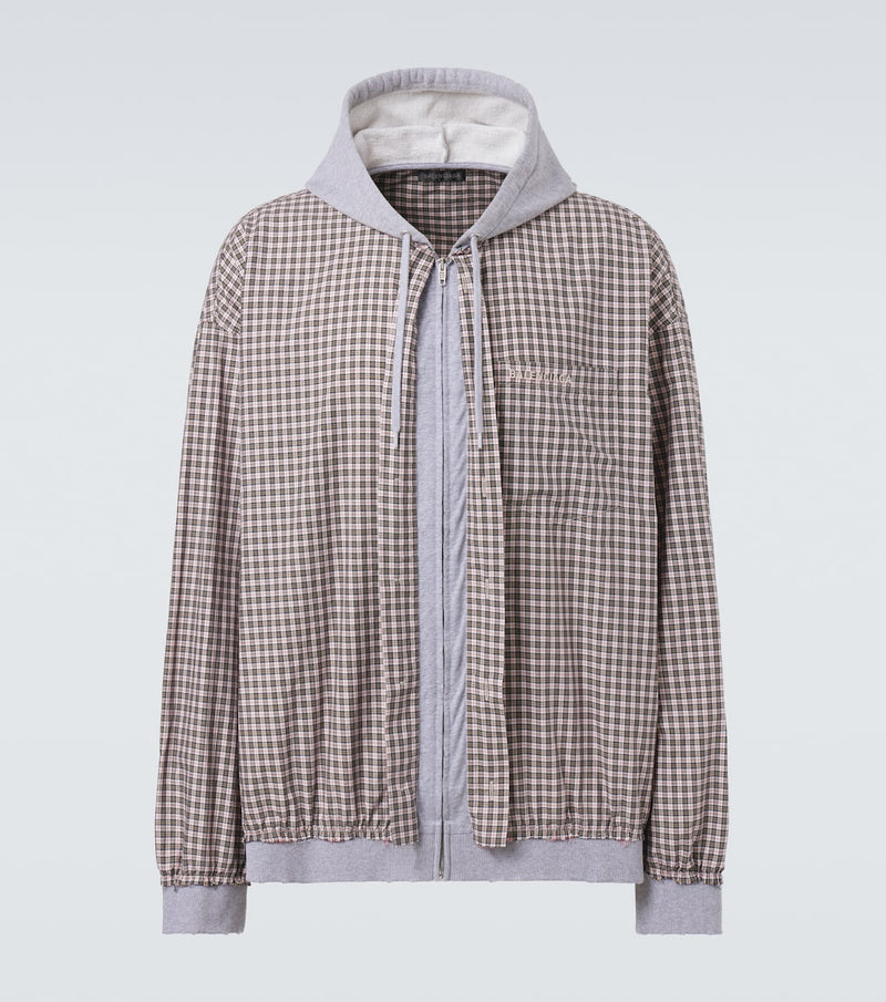 Veste en coton à carreaux