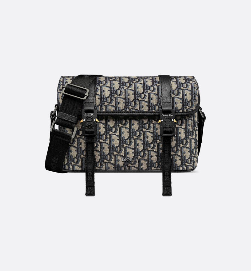 Dior Hit The Road Black and Beige Flap Messenger Bag