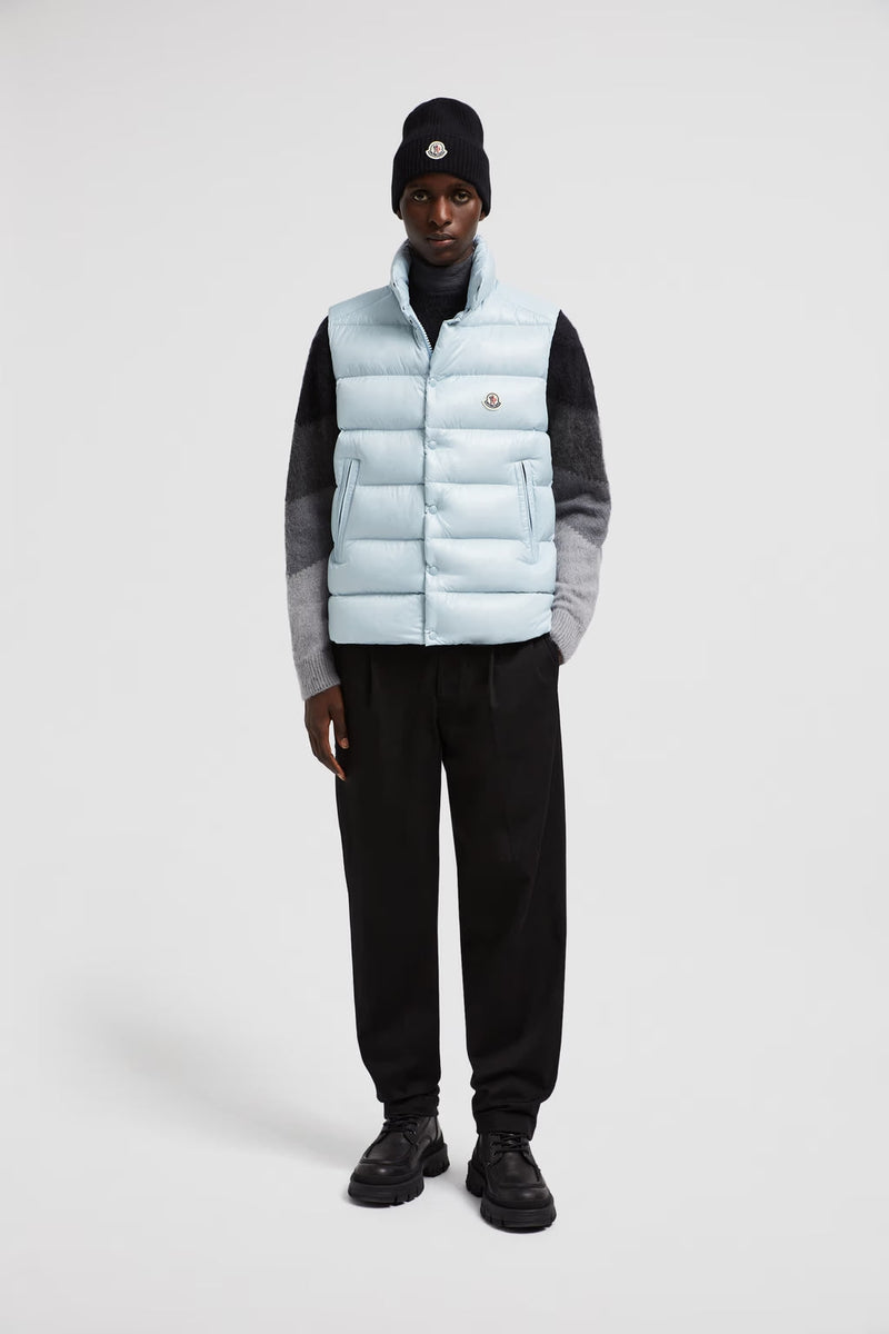 Moncler Tibb Sleeveless Down Jacket Pastel Blue