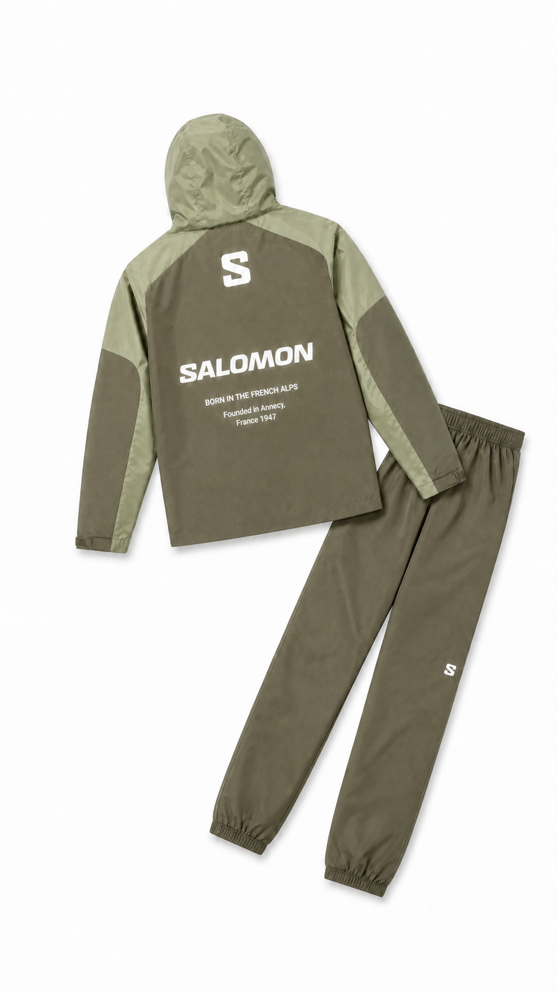 Salomon Survêtement à capuche kaki