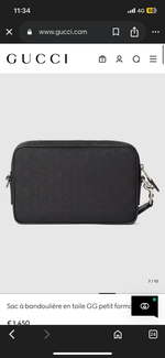 Sac à bandoulière en toile GG petit format