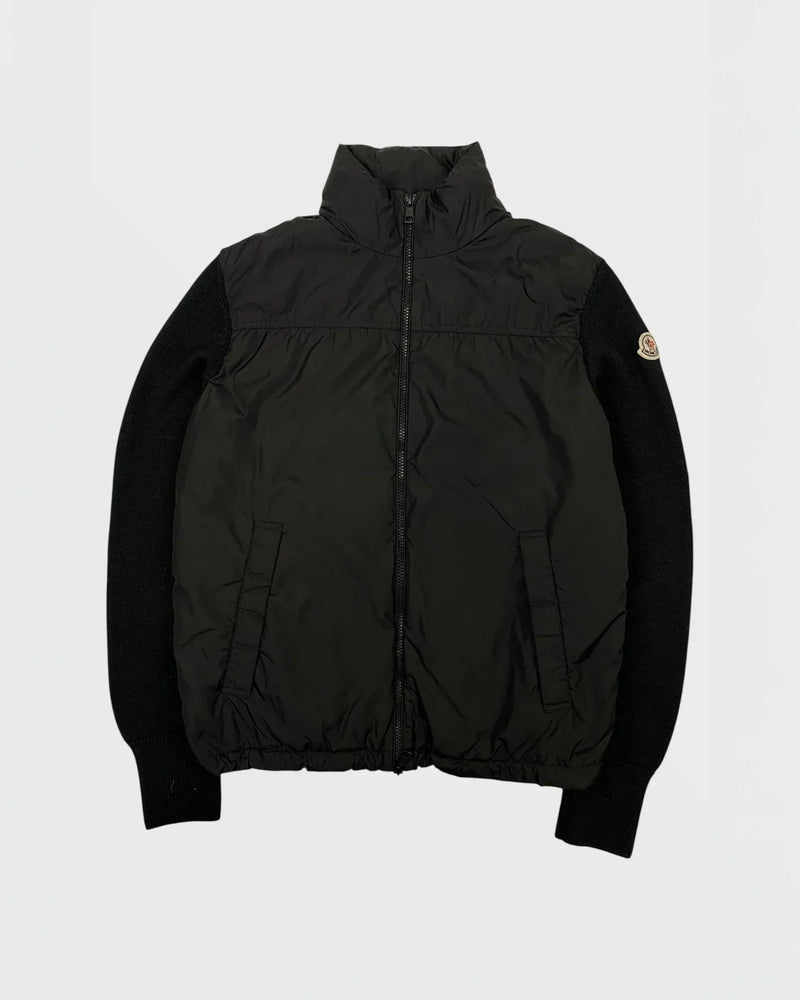 Moncler two-fabric cardigan down jacket