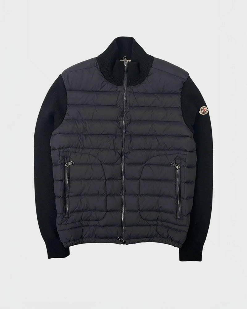 Moncler two-fabric cardigan down jacket
