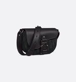 Black Saddle Flap Mini Messenger Bag