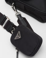 Sac porté épaule en Re-Nylon et cuir Saffiano