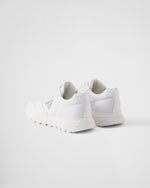 White Prada brushed leather sneakers