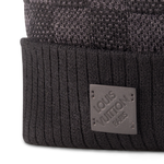 Bonnet et Écharpe Néo Petit Damier Noir