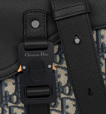 Sac Messenger à rabat Saddle Small Noir et Beige