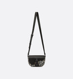 Mini sac Messenger à rabat Saddle Noir et Beige
