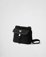 Sac porté épaule en Re-Nylon et cuir Saffiano
