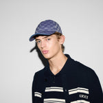 CASQUETTE EN TOILE GG Bleu gris