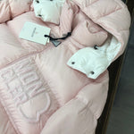 MONCLER Abbaye Light Pink Quilted Down Jacket