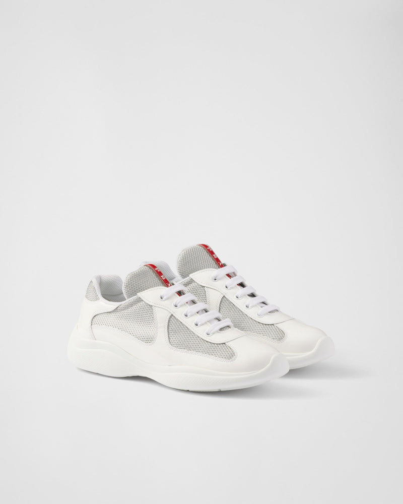 Prada America’s Cup White Bike Fabric Sneakers