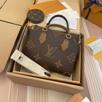 LV - Small OnTheGo BB Tote Brown double