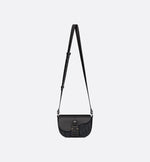 Black Saddle Flap Mini Messenger Bag