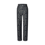 Pantalon droit en denim graphique