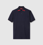 Polo en coton avec bande Web