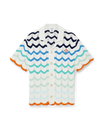 Chemisier au crochet motif vagues dégradées