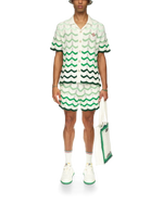 Wavy Gradient Crochet Shirt