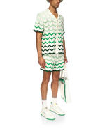 Wavy Gradient Crochet Shirt
