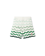 Wavy Gradient Crochet Shorts