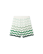 Wavy Gradient Crochet Shorts