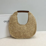 Céline - HOBO BAG IN Raffia and Calfskin