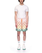 Gradient Heart Monogram Silk Shorts