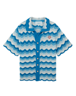 Wavy Gradient Crochet Shirt