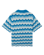 Wavy Gradient Crochet Shirt