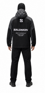 Salomon Survêtement à capuche noir et gris