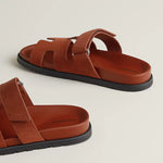 Hermes - Sandales Chypre Marron muscavado