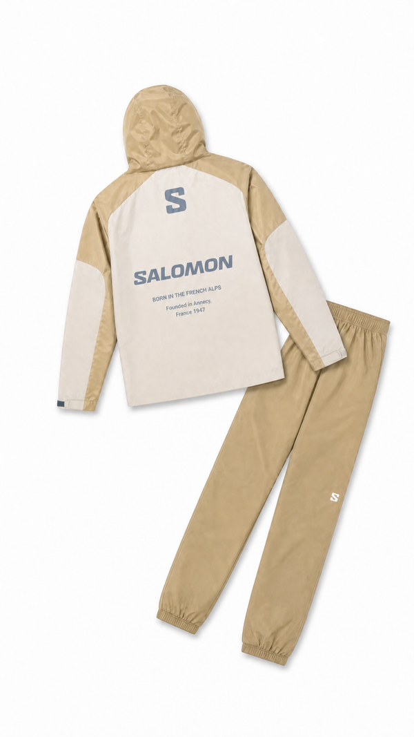Salomon Survêtement à capuche crème & beige