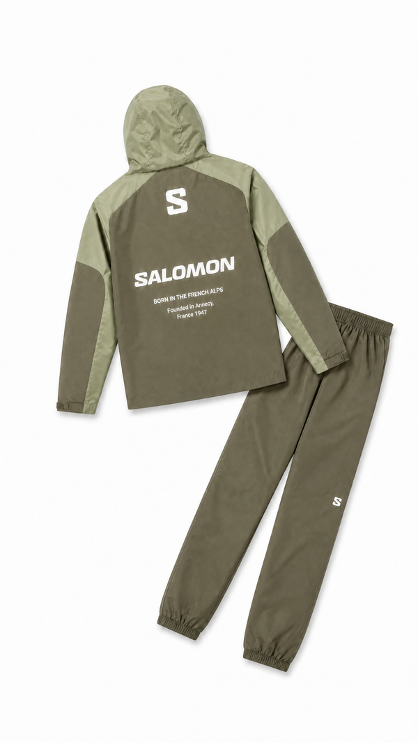 Salomon Survêtement à capuche kaki
