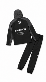 Salomon Survêtement à capuche noir et gris